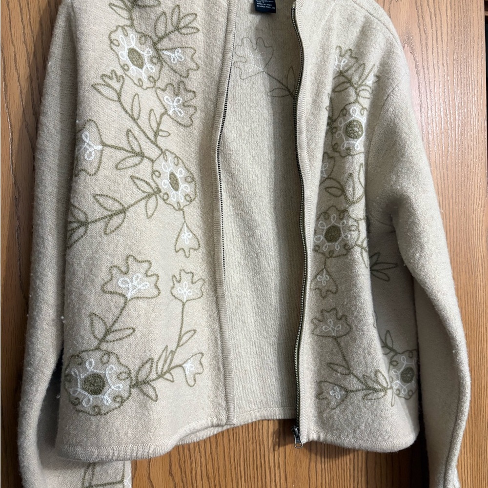 Tally Ho Beige Floral Jacket